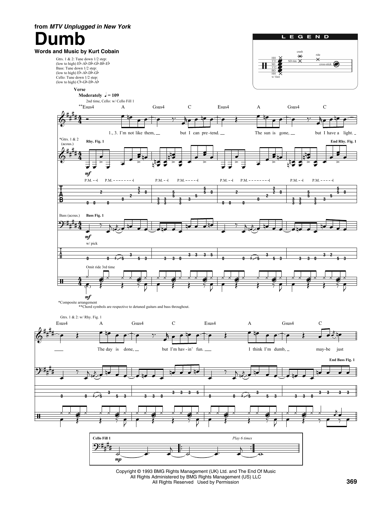 Produktgalerie: Seite 1 von 1 Dumb (from MTV Unplugged in New York), Nirvana