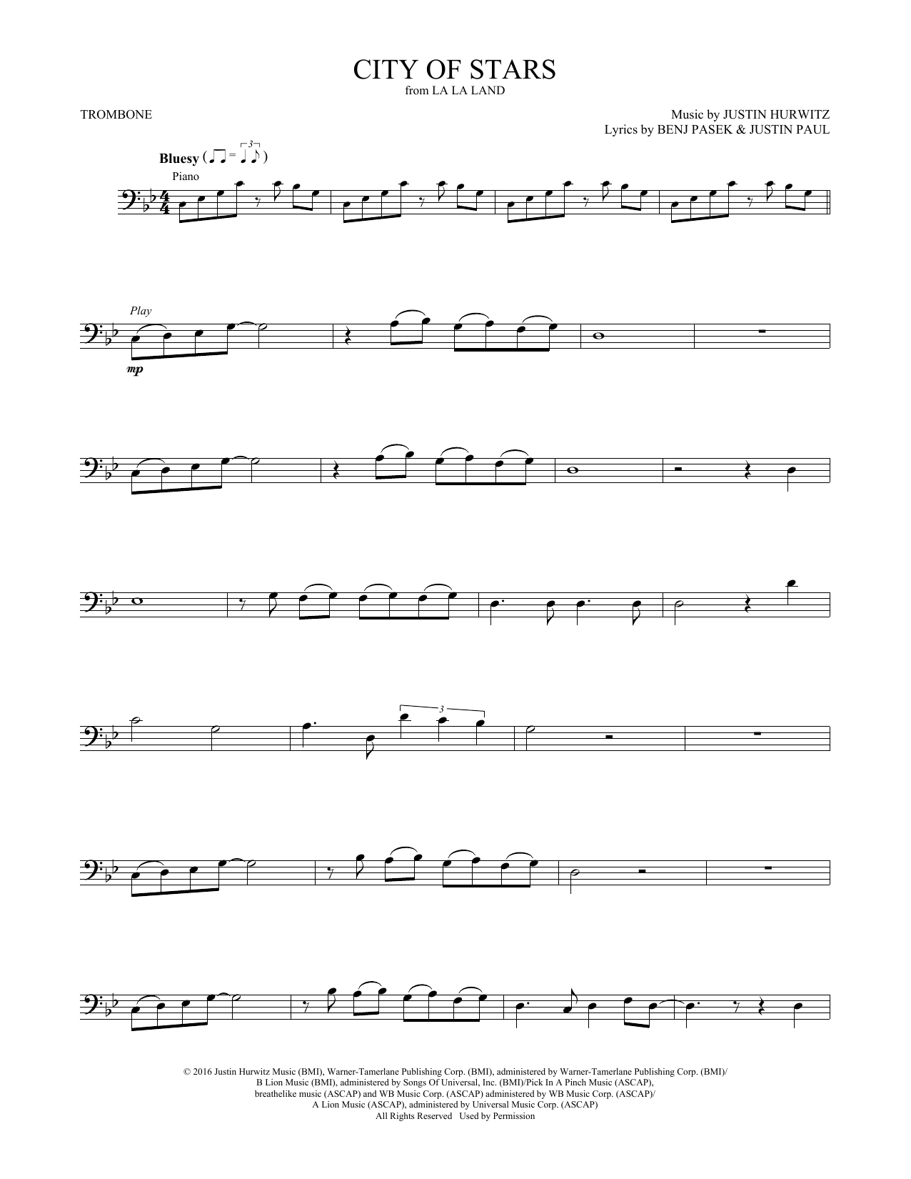 Product gallery: Page 1 of 1 City of Stars (from La La Land), Ryan Gosling & Emma Stone