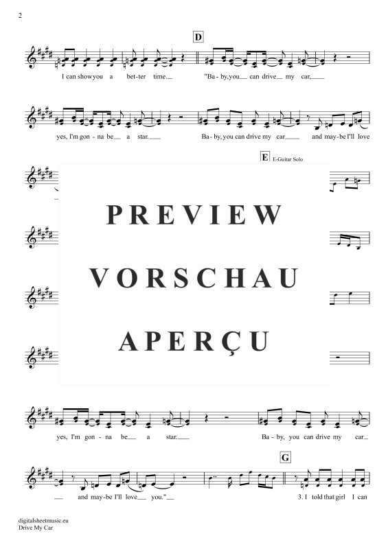 gallery: Drive My Car, Beatles, The, Trompete in B