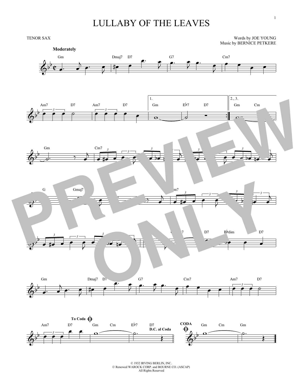 Product gallery: Page 1 of 1 Lullaby Of The Leaves, Bernice Petkere