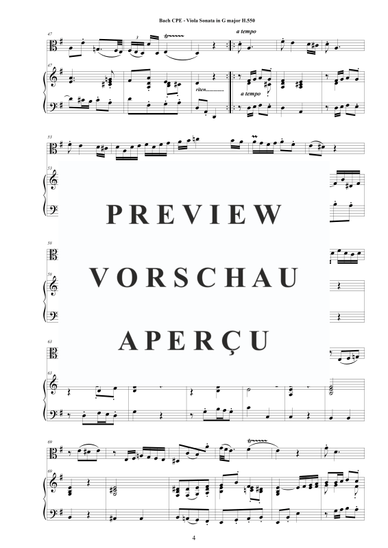 Product gallery: Page 5 of 11 Viola Sonata in G-Dur H550, , Viola and Piano/Harpsichord