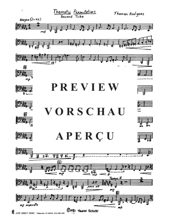 Product gallery: Page 20 of 21 Thematic Permutations , , (Tuba Quartett EETT)
