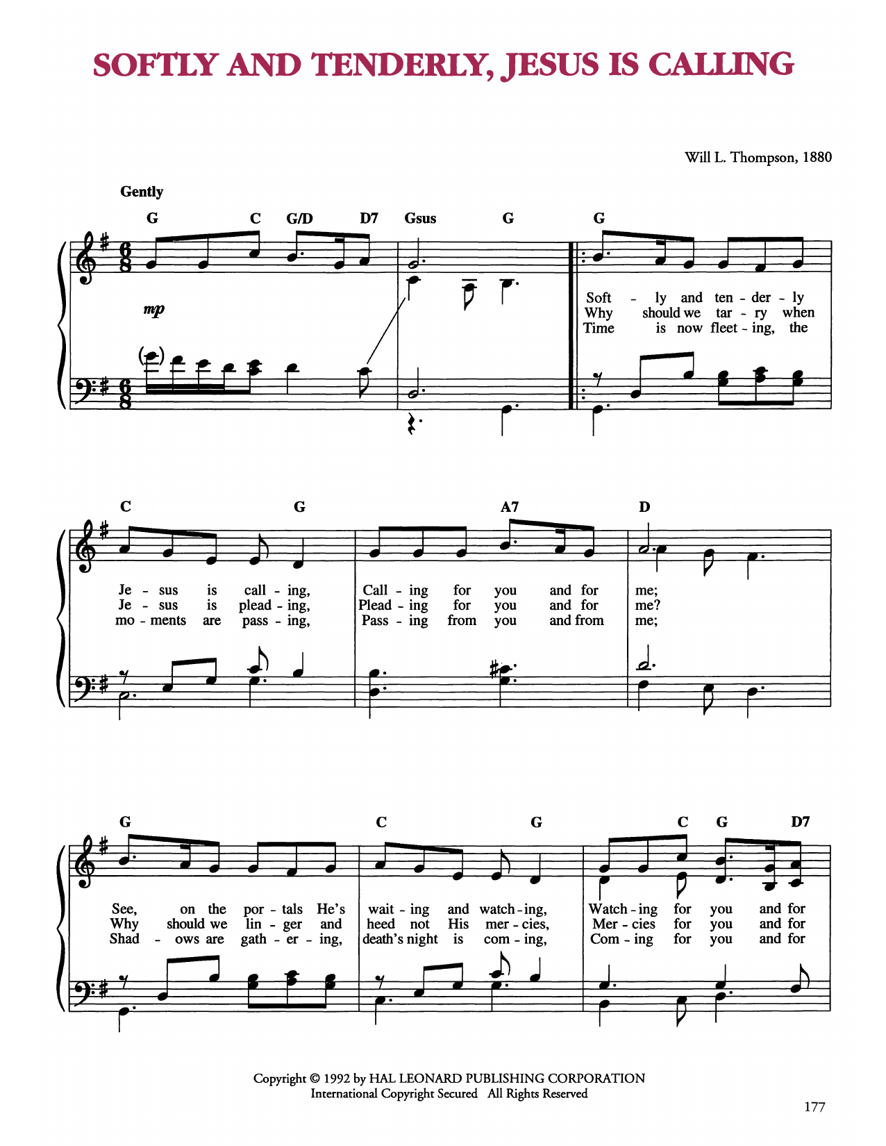 Produktbild zu: Softly And Tenderly