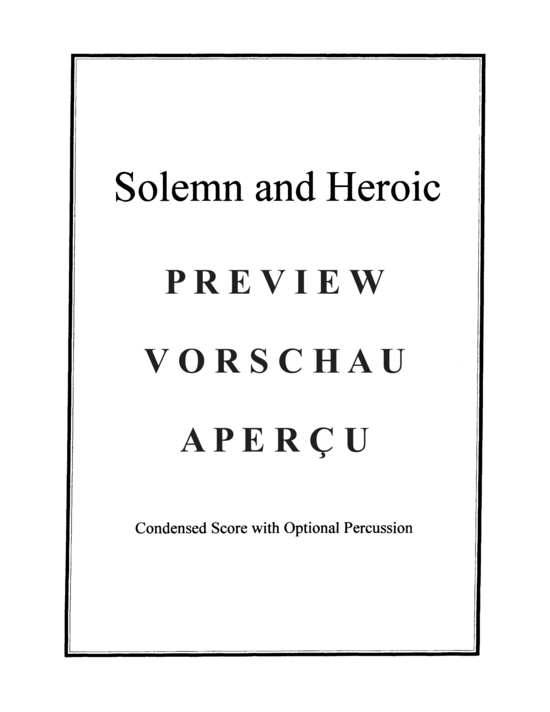Produktgalerie: Seite 3 von 21 Solemn and Heroic Processional , , (Tuba Ensemble EEEETTTT + opt. Percussion)