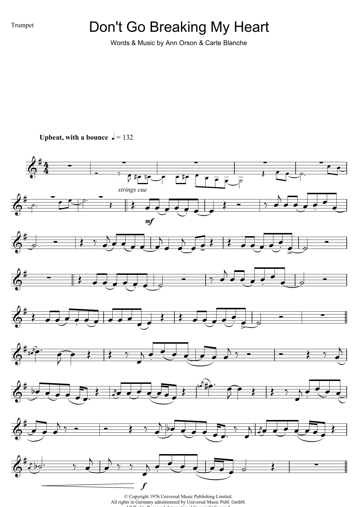 Produktgalerie: Seite 1 von 1 Don't Go Breaking My Heart, Elton John, Trompete