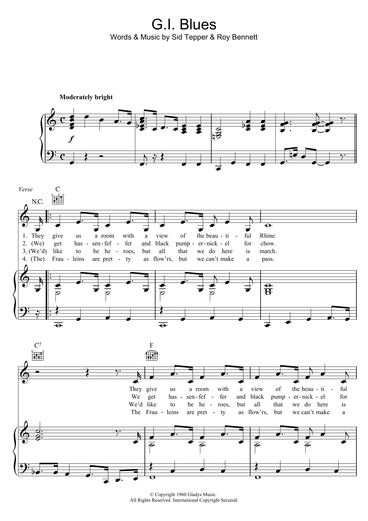 Produktgalerie: Seite 1 von 1 G.I. Blues, Elvis Presley, Gesang, Gitarre, Klavier