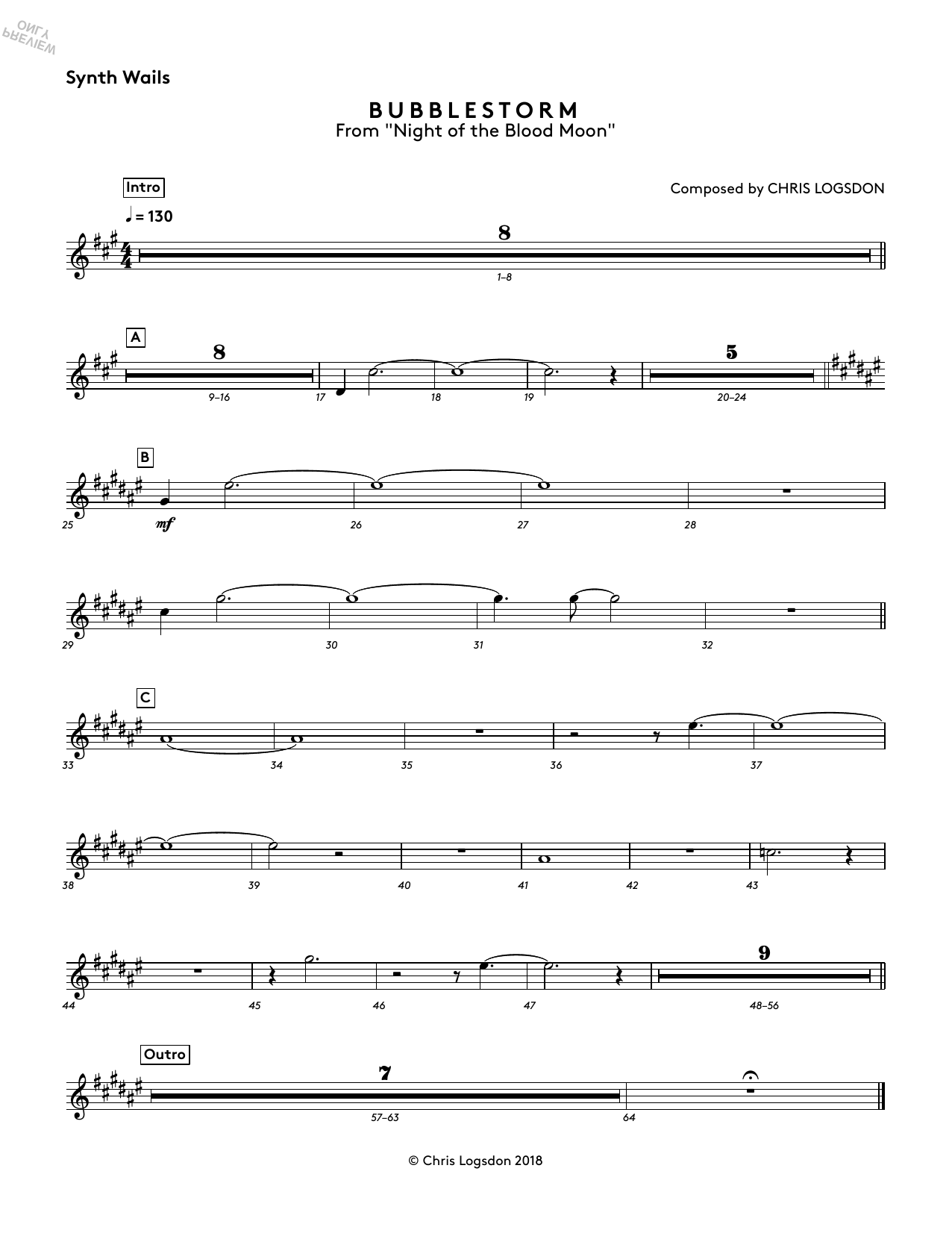 Produktbild zu: Bubblestorm (from Night of the Blood Moon) - Synth Wails
