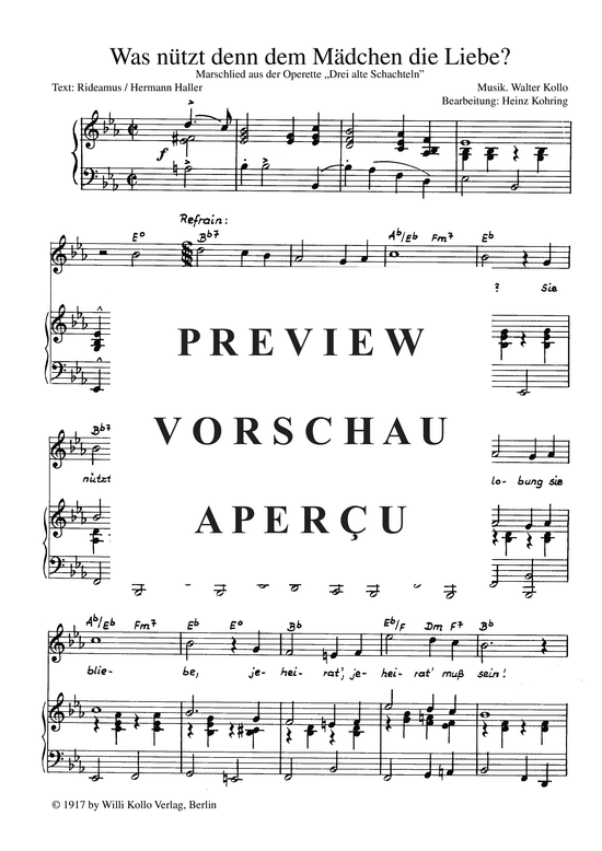 Produktgalerie: Seite 4 von 5 Was nützt denn dem Mädchen die Liebe, 	, Klavier und Gesang