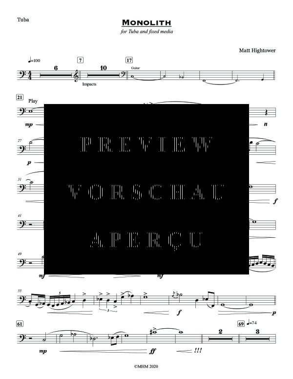 Product gallery: Page 5 of 8 Monolith, , (tuba and backing track)