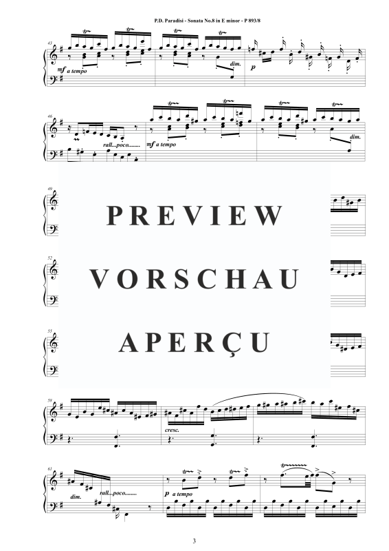 Produktgalerie: Seite 4 von 9 Sonate Nr. 8 in E-Moll, , Klavier Solo