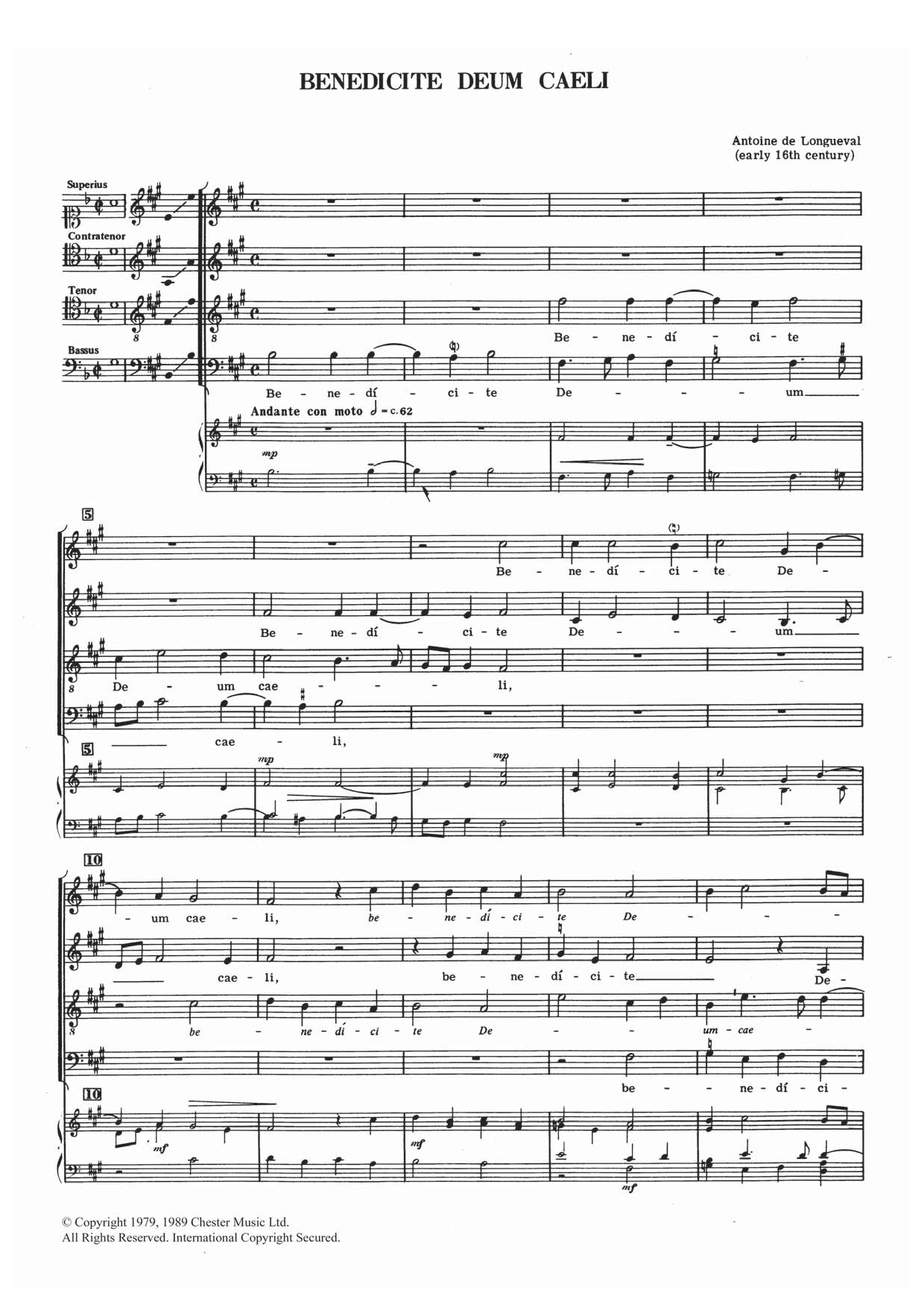 Produktbild zu: Benedicte Deum Caeli