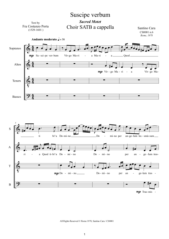 Produktbild zu: Suscipe verbum - Geistliche MotetteSantino Cara