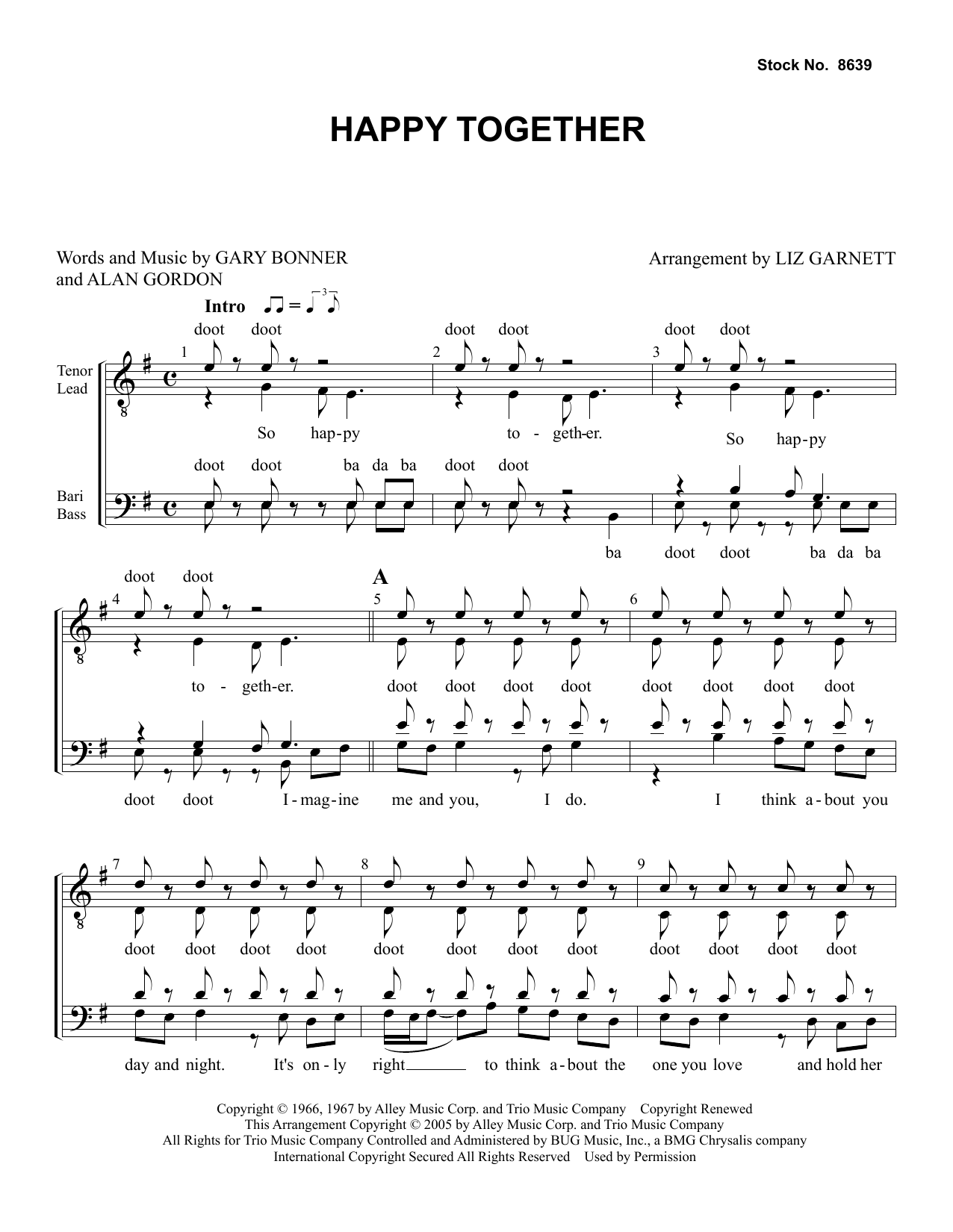 Produktbild zu: Happy Together (arr. Liz Garnett)