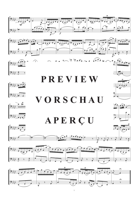 Produktgalerie: Seite 3 von 3 Arie aus der Kantate Nr.6 für zwei Celli, , 
