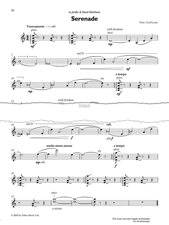Produktgalerie: Seite 1 von 1 Serenade, Peter Sculthorpe, Violine