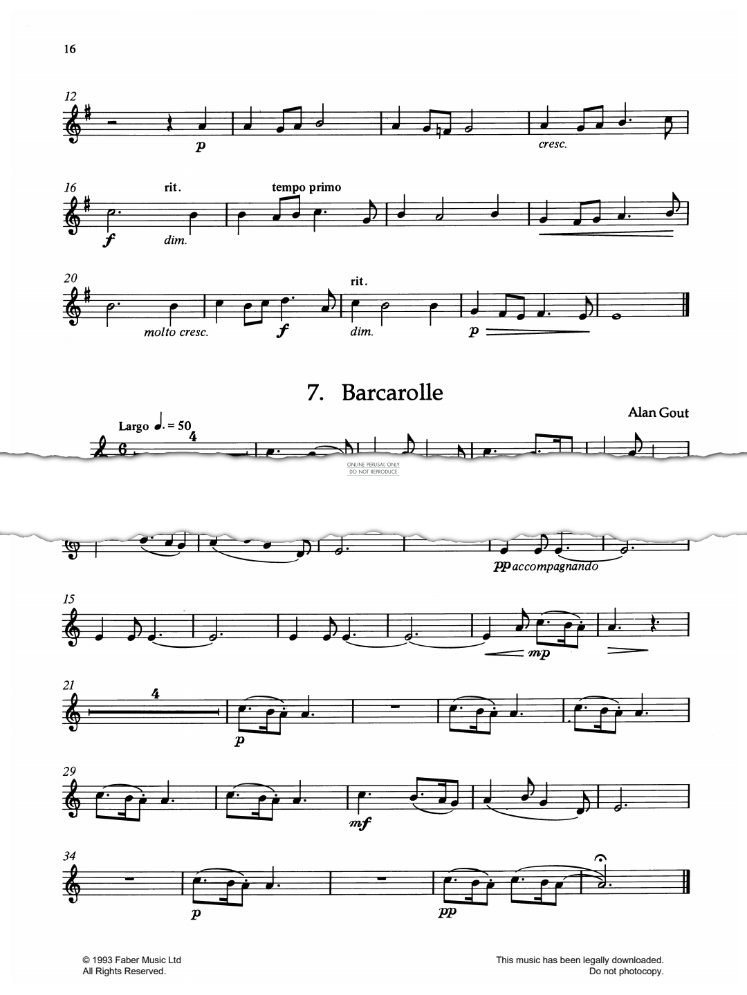 Produktgalerie: Seite 1 von 1 Barcarolle, Alan Gout, Klavier, Posaune
