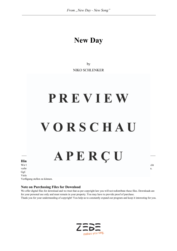 gallery: New Day, , Gemischter Chor SAB und Klavier