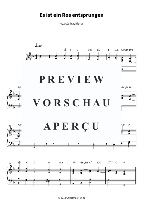 Produktgalerie: Seite 1 von 5 A rasarit un trandafir - Un clasic de Craciun u?or ?i contemplativ, , Klavier Solo