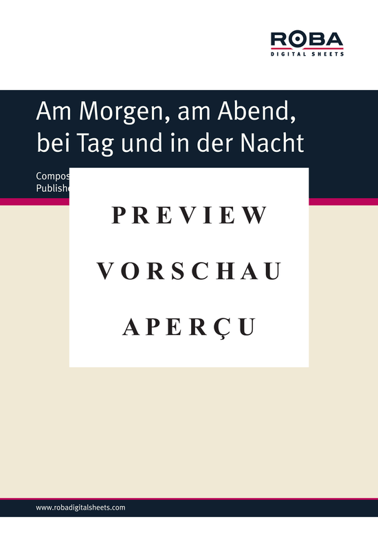 Product gallery: Page 2 of 3 Am Morgen, am Abend, bei Tag und in der Nacht , , Piano and Voice