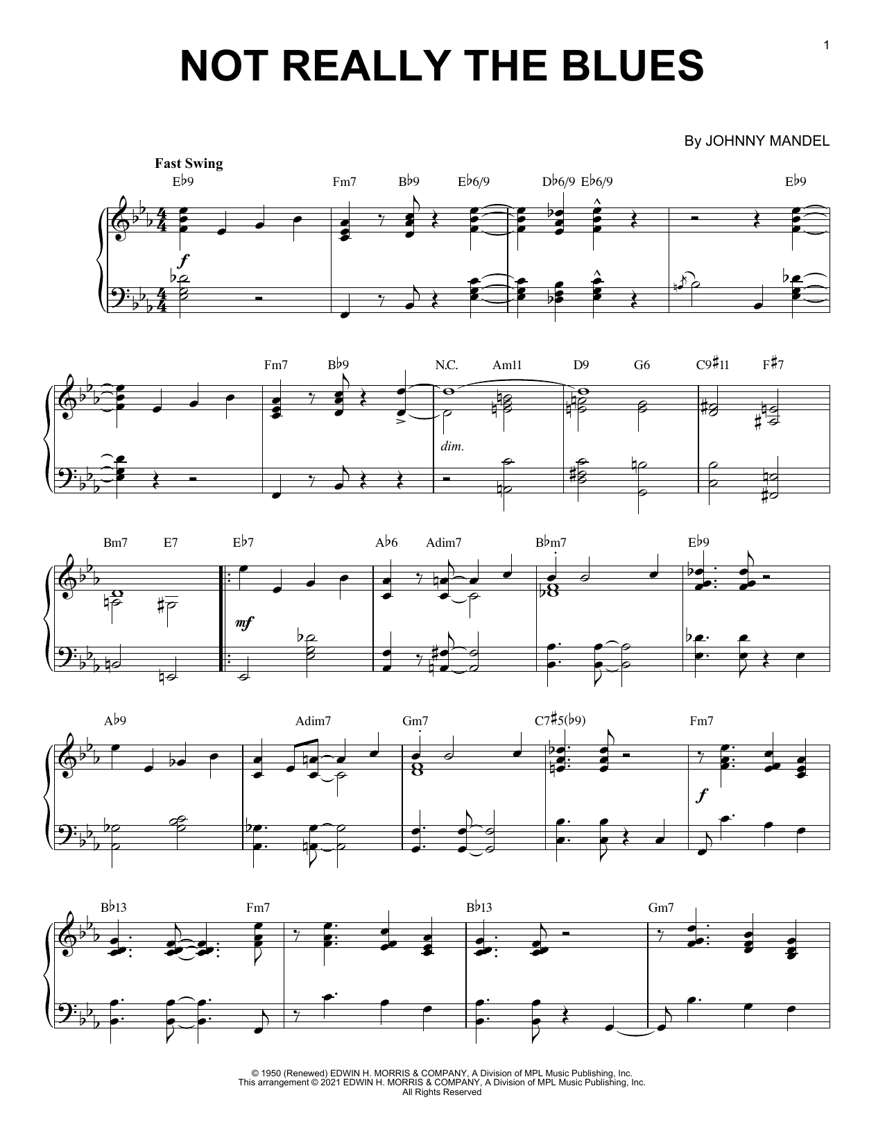 Product picture to: Not Really The Blues [Jazz version] (arr. Brent Edstrom)