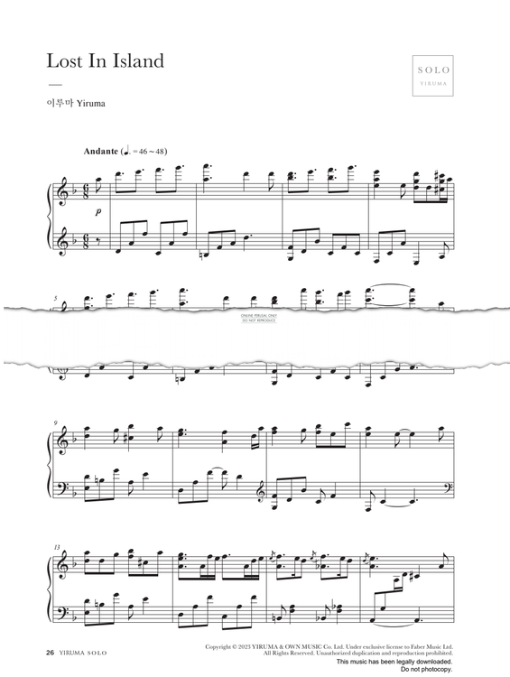 Produktgalerie: Seite 1 von 1 Lost In Island, Yiruma, Klavier