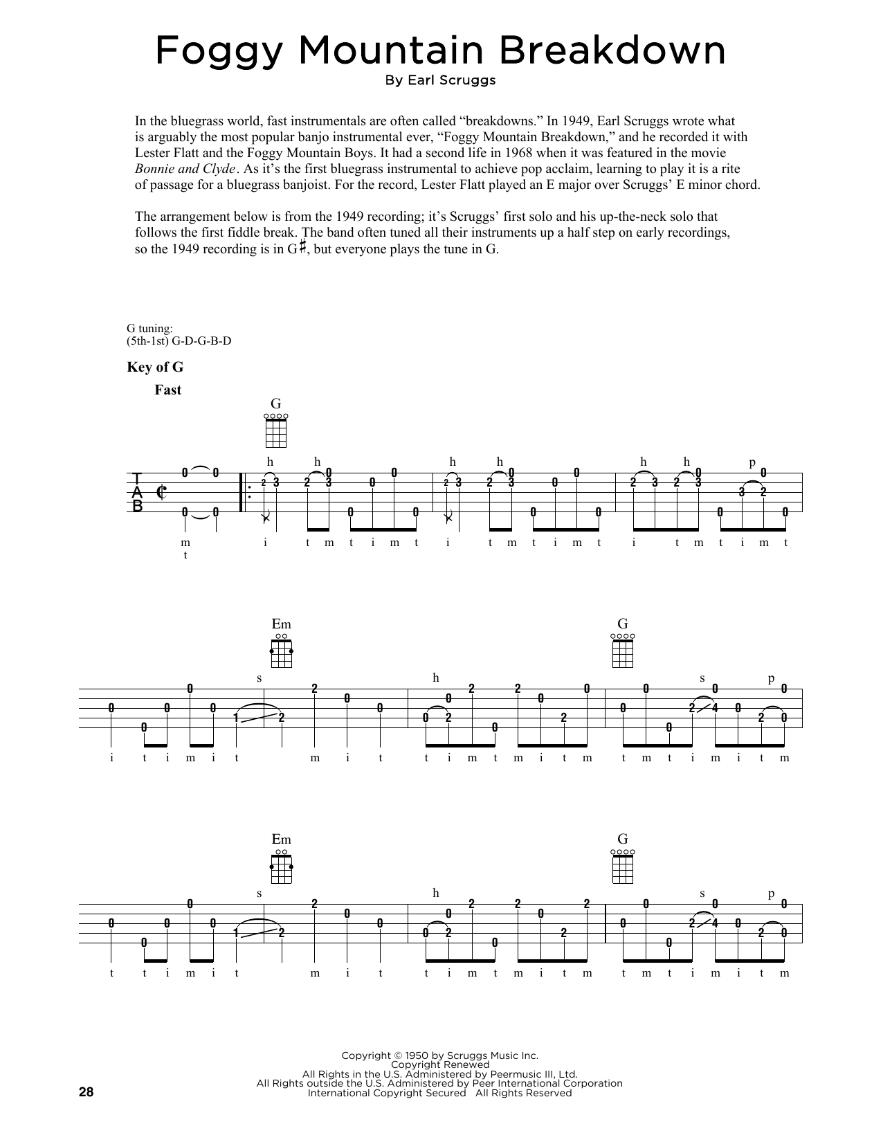 Product gallery: Page 1 of 1 Foggy Mountain Breakdown (arr. Fred Sokolow), Lester Flatt & Earl Scruggs