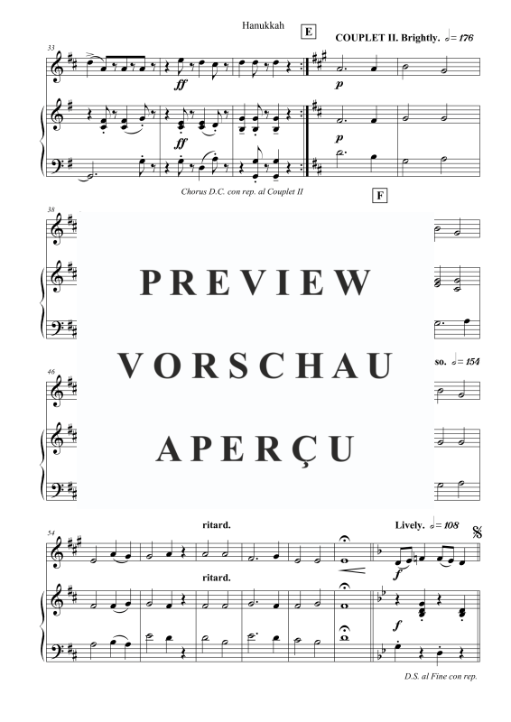 Produktgalerie: Seite 4 von 6 Hanukkah, , Horn in F und Klavier