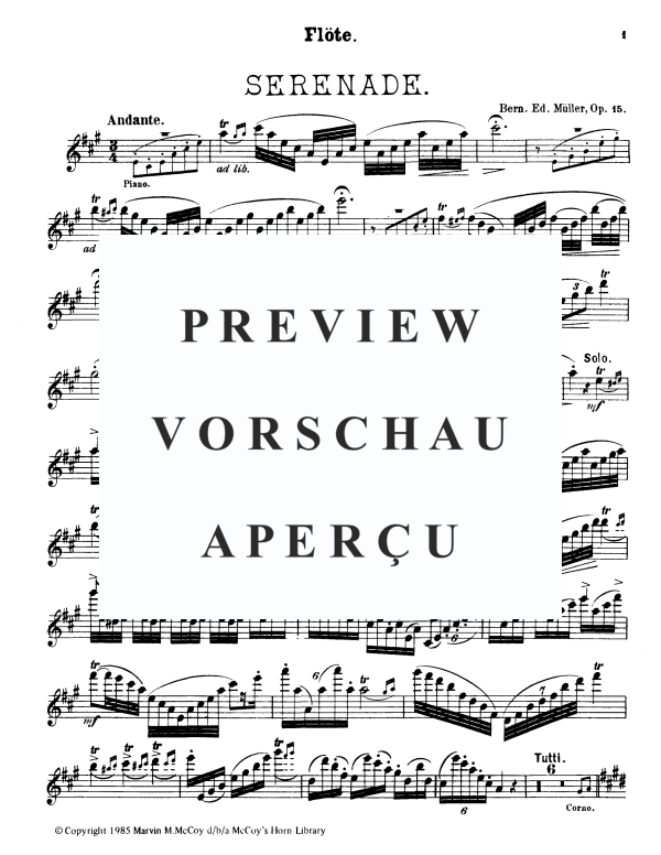 Product gallery: Page 11 of 11 Serenade Op. 15, , Flute, French Horn and Piano