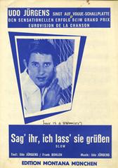 cover: Sag’ ihr, ich lass’ sie grüßen, Udo Juergens