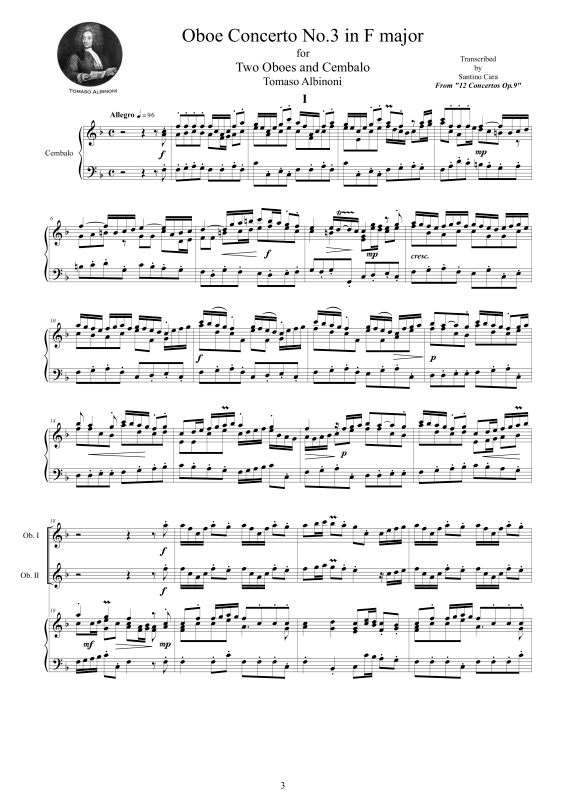 Product gallery: Page 1 of 11 Four Double Concertos Op.9, , 2 Oboes and Harpsichord