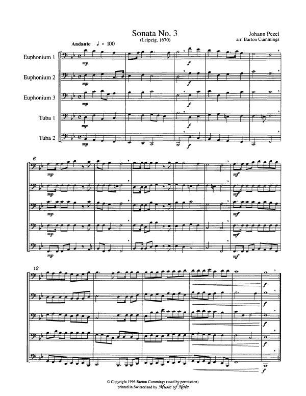 Produktgalerie: Seite 1 von 9 Sonata No. 3, , Tuba Quintett EEETT