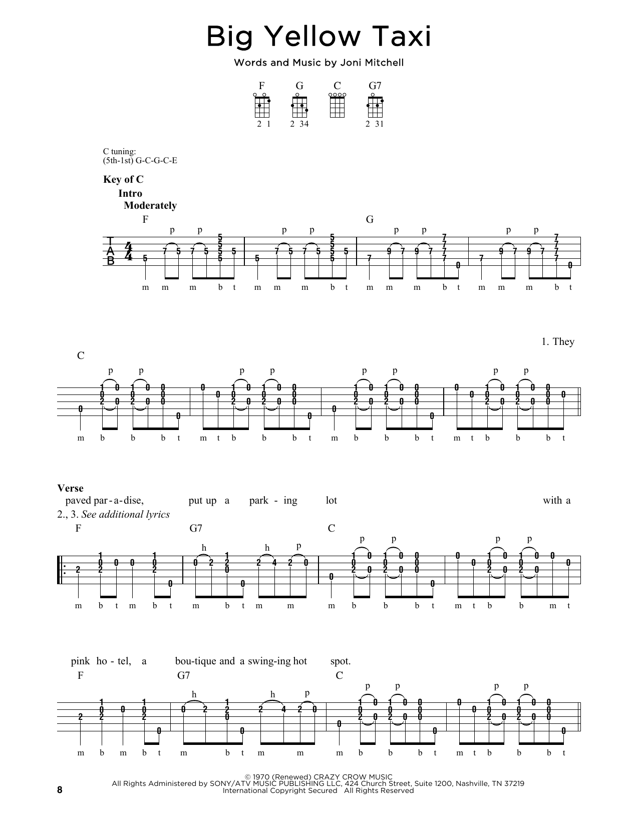 Produktgalerie: Seite 1 von 1 Big Yellow Taxi, Joni Mitchell, Banjo