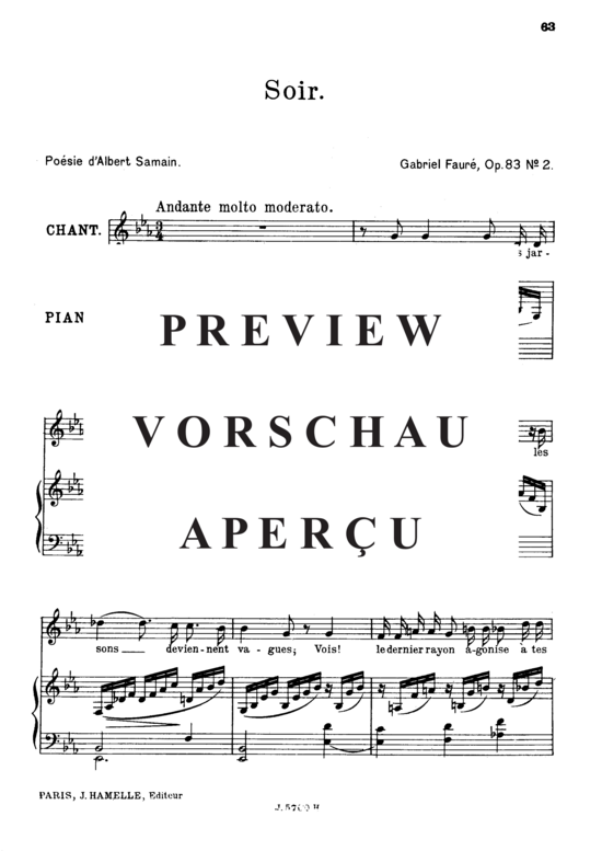 Product gallery: Page 2 of 5 Soir Op.83 No.2, , High Voice and Piano