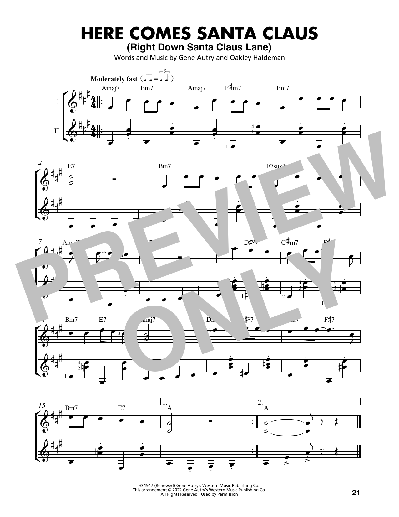Product picture to: Here Comes Santa Claus (Right Down Santa Claus Lane) (arr. Mark Phillips)