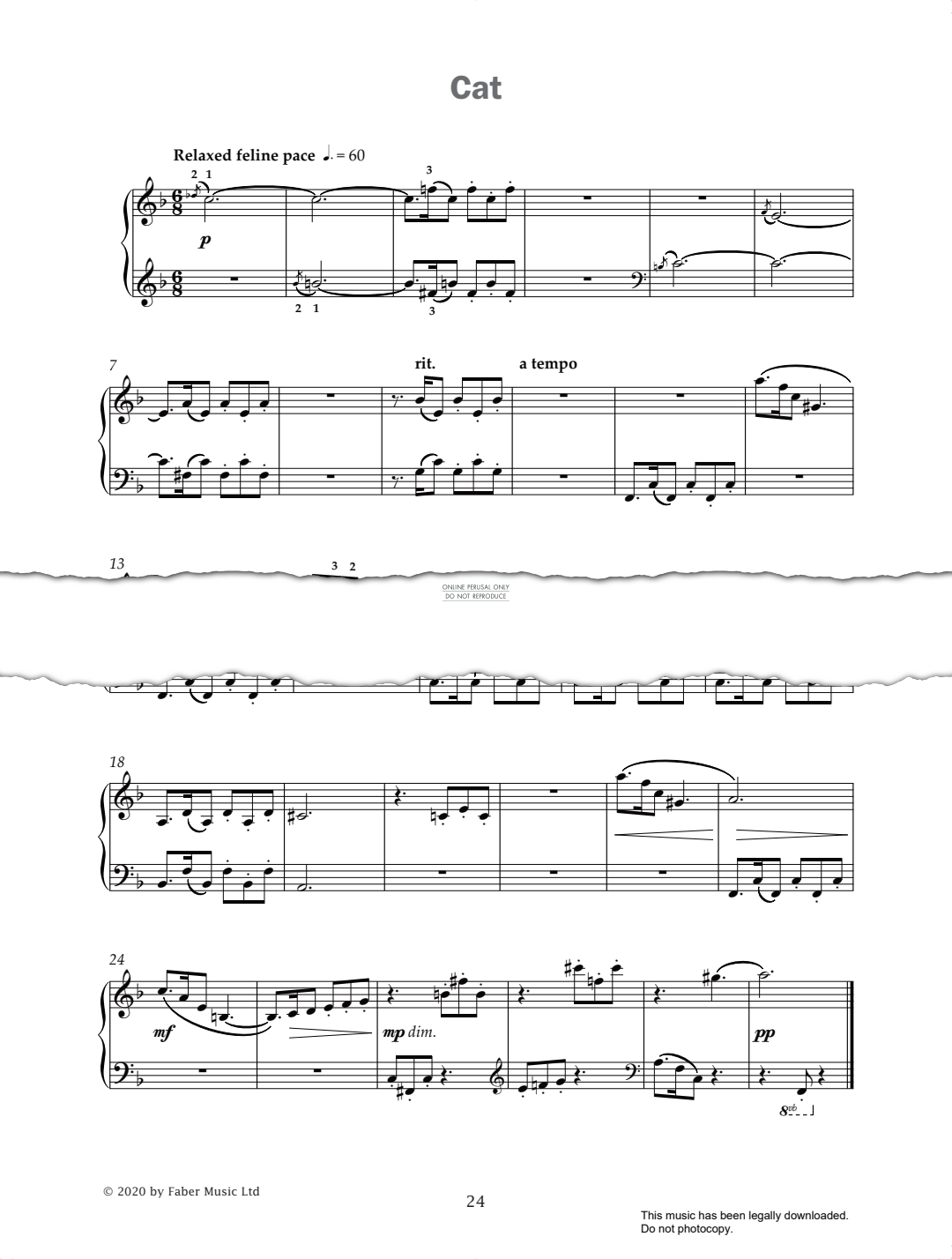 Produktgalerie: Seite 1 von 1 Cat (from 'Improve Your Sight-Reading! A Piece a Week Piano Grade 6'), Paul Harris, Klavier