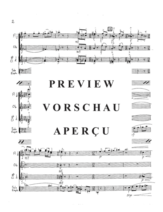 Produktgalerie: Seite 4 von 21 Concertino , , (Gemischtes Ensemble 2x Flöte, Oboe, 2x Klarinette +Euphonium Solo)