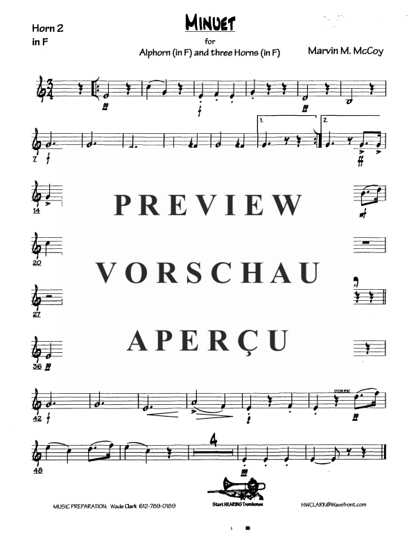 Produktgalerie: Seite 10 von 11 Minuet, , Alphorn in F und Horn Trio