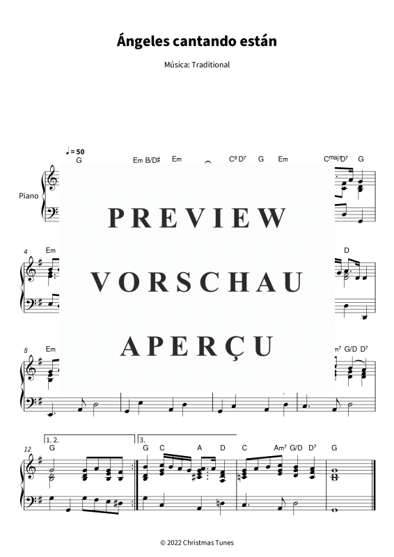 Produktgalerie: Seite 5 von 5 Ángeles cantando están - Un clásico navideño atemporal, , Klavier Solo