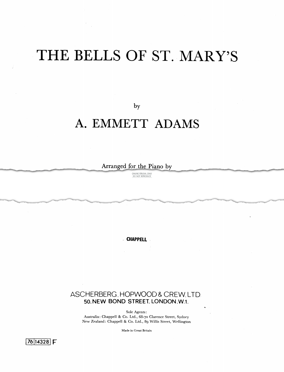 Product picture to: The Bells Of St Mary's