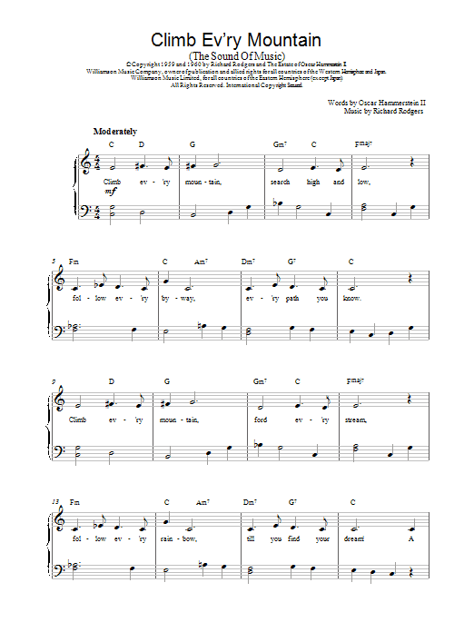 Product gallery: Page 1 of 1 Climb Ev'ry Mountain, Rodgers & Hammerstein