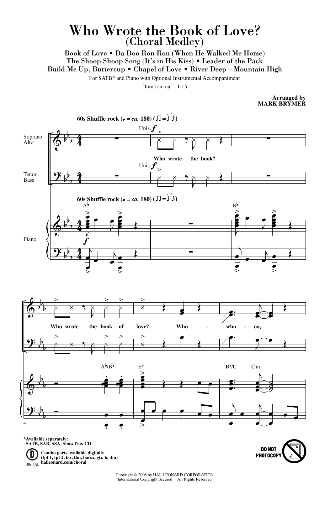 Produktgalerie: Seite 1 von 1 Who Wrote The Book Of Love?, Mark Brymer, Chor