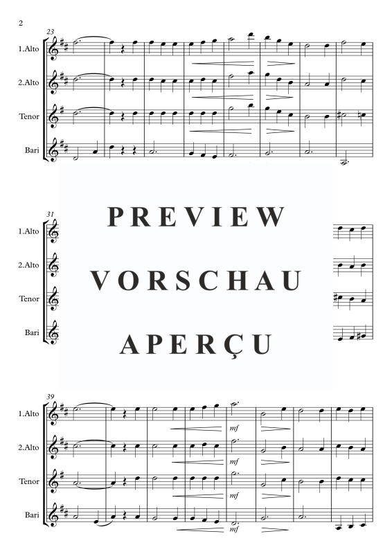 Product gallery: Page 3 of 9 In einem kühlen Grunde, Comedian Harmonists, (Saxophone Quartet AATB)