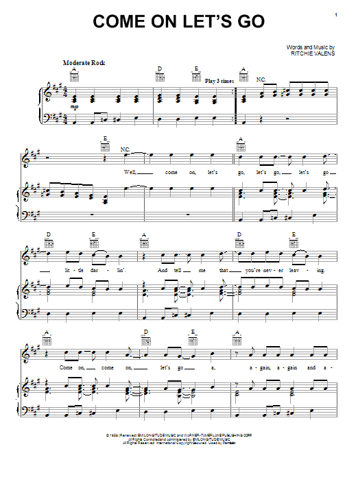 Produktgalerie: Seite 1 von 1 Come On Let's Go, Los Lobos, Gesang, Gitarre, Klavier