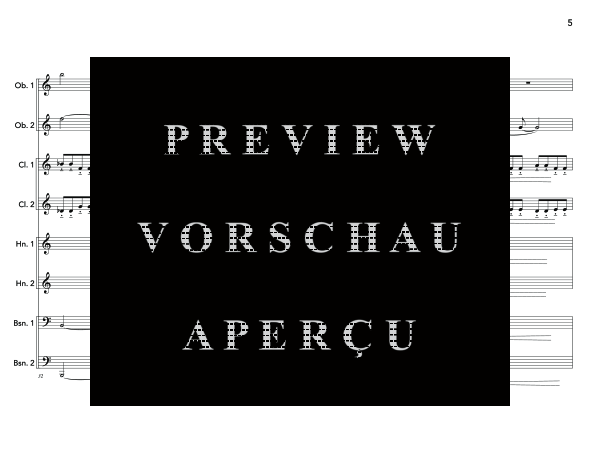 Produktgalerie: Seite 9 von 11 Wind Octet, , (Holzbläser Ensemble 2x Oboe, 2x Klarinette, 2x Horn und Fagott)