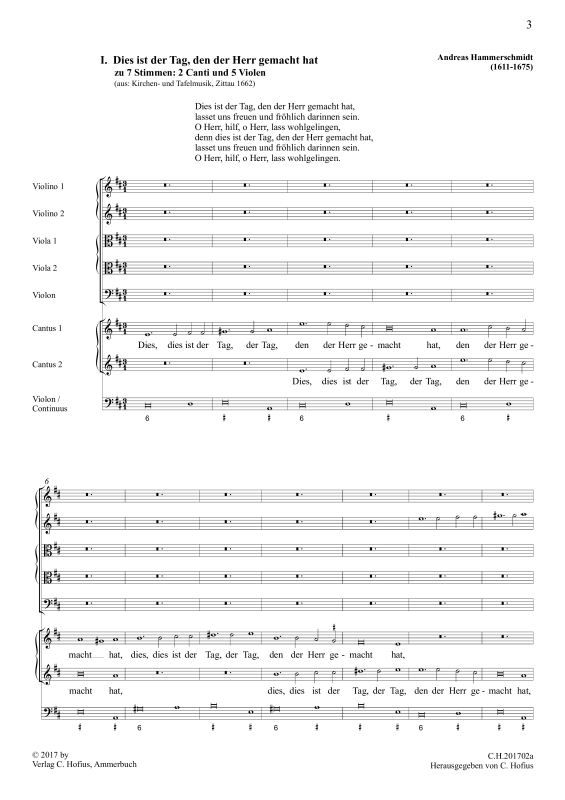 gallery: Dies ist der Tag, den der Herr gemacht hat, , Barockensemble mit doppelter Vokalbesetzung und Continuo