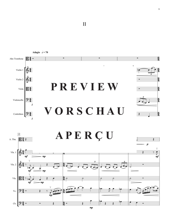 Produktgalerie: Seite 13 von 21 Concertino , , (Altposaune und Streichquintett)