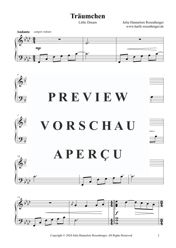 gallery: Träumchen, , (Solo for concert harp/piano)