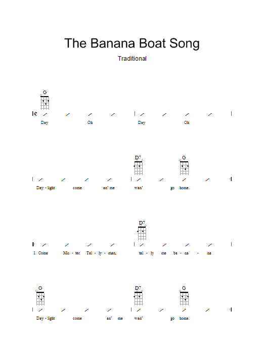 Product gallery: Page 1 of 1 The Banana Boat Song (Day-O), Jamaican Work Song