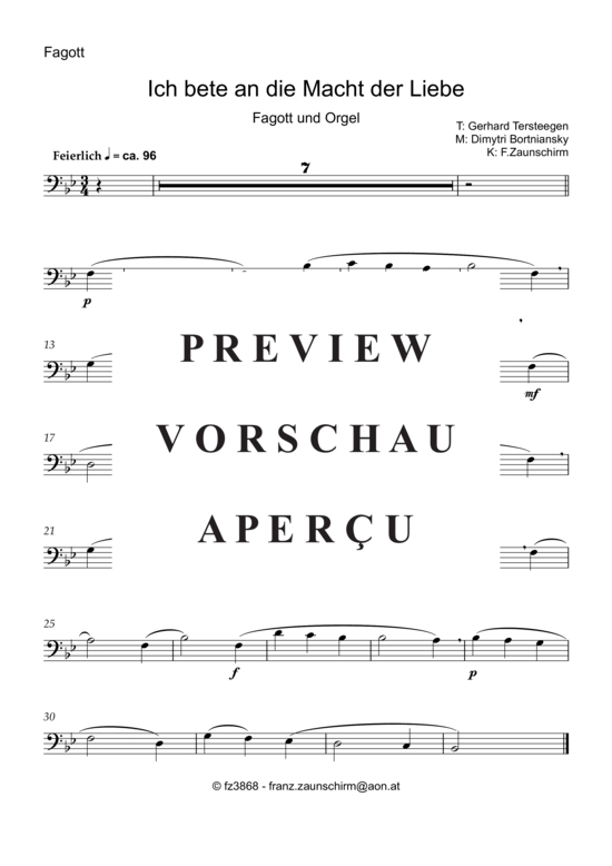 Product gallery: Page 4 of 6 Ich bete an die Macht der Liebe , , (bassoon + organ)