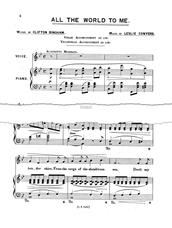Produktgalerie: Seite 1 von 1 All The World To Me, Leslie Conyers, Gesang, Klavier